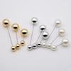 Gold & Silver Pearl Double-Ended Bead Pin: Versatile Hat, Dress, Shoe Accessory