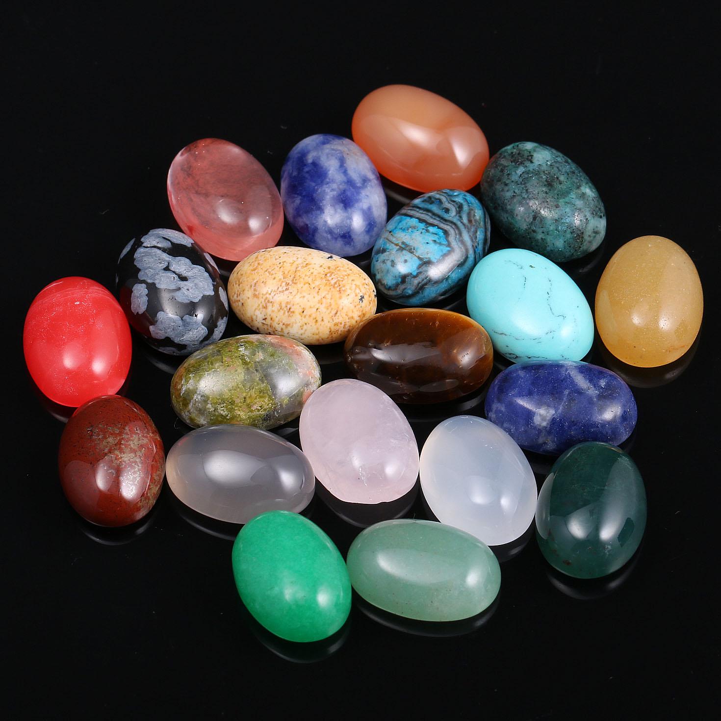 

Полудрагоценные кабошоны в форме яйца смешанных цветов для DIY брошь, булавка, ручная работа, шитье, изготовление ювелирных аксессуаров 20pcs/10x14mm