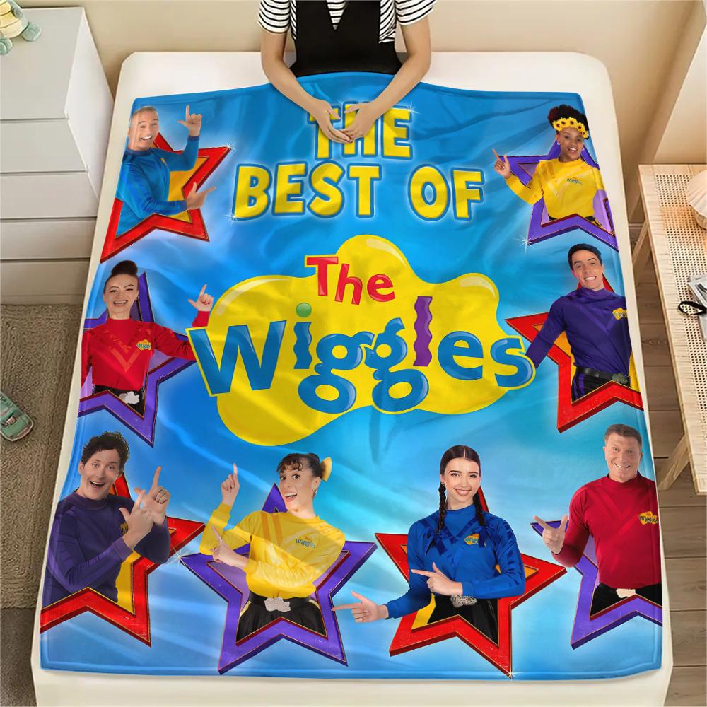 Coperta di Flanella con Stampa The Wiggles, Alta qualità, Confortevole per Tutte le Stagioni, Decorazione per la Casa, Calore e Comfort, Perfetta per Regali di Natale