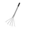 Handheld Weeding Rake Stainless Steel Hand Rake with 5 Teeth Heavy Duty Gardening Rake for Cultivating Loosening Soil Spreading Mulch