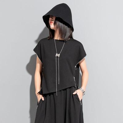 Kurzarm Plus Size schwarze Baumwolle lässig locker Sommer T-Shirt T-Shirt Frauen T-Shirt Crop Tops