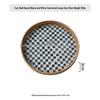 Handmade Rattan Round Light Luxury Tray for Picnic, Fruit, and Candy Storage in the Living Room or Restaurant.