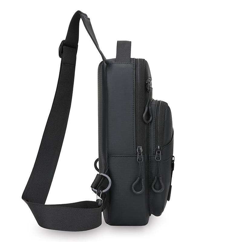 Bolso Cruzado de Color Sólido para Hombre Bolso de Hombro Oxford Bolso de Pecho de Gran Capacidad