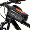 Handyhalter Tasche für Fahrrad Fahrradzubehör Vorderrahmen Lenker Oberrohr Handy Tasche mit Regenschutz Kompatibel mit Handys unter 6,8 Zoll