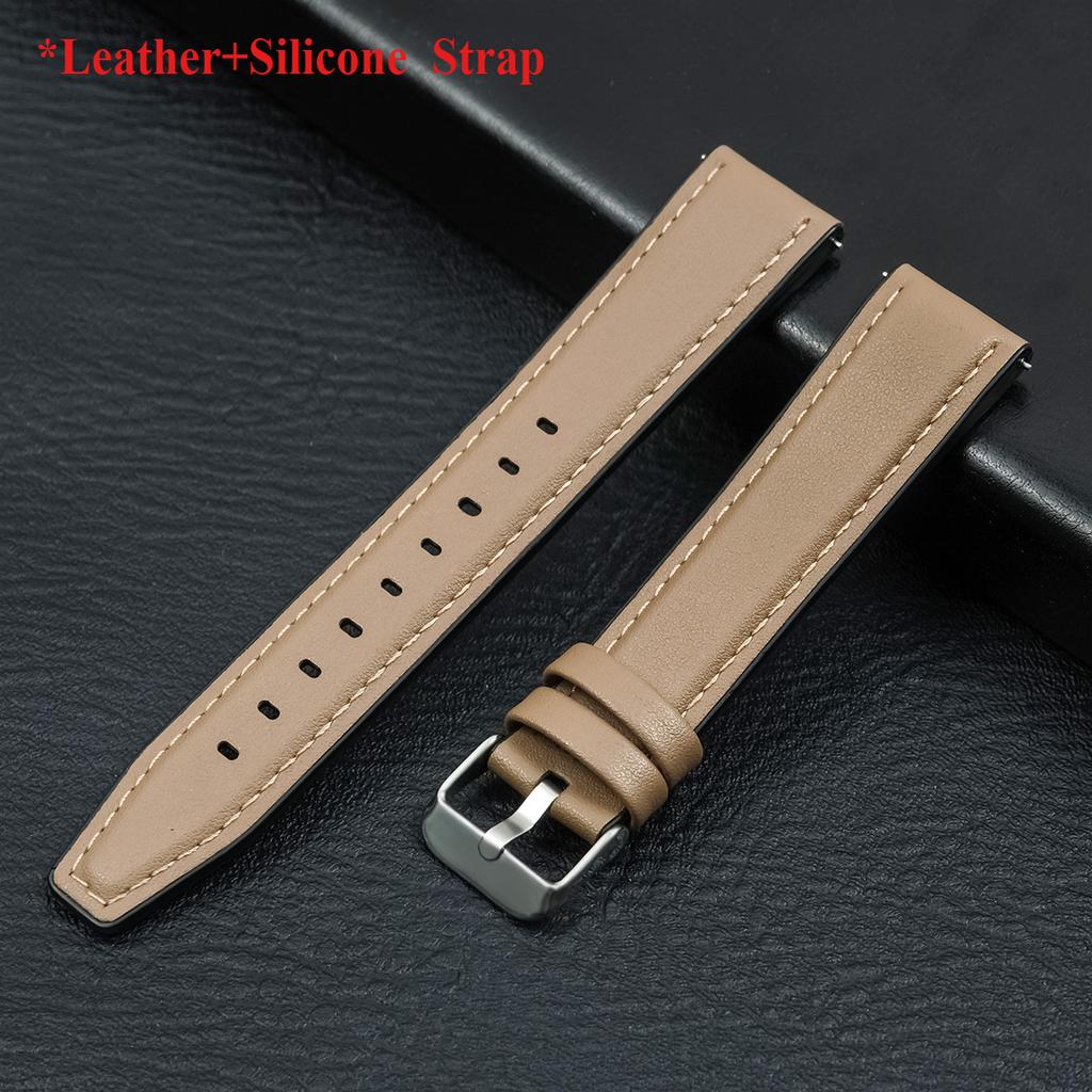 20mm 22mm Leather Strap for Samsung Galaxy Watch 7 6 5 4 40 44mm Gear Band Vintage Bracelet for Xiaomi Redmi Watch 5 Lite/Active