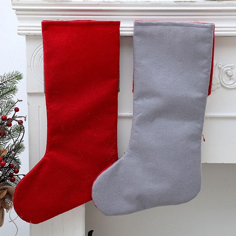 Cloth Candy Socks Gift Bag Hanging Christmas Decorations Cute Christmas Stocking for Home