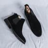 Chelsea Boots im britischen Stil für Herren Wildleder Herren Stiefeletten Vintage-Stil Business-Stiefel zum Anzug Allround-High-Top-Schuhwerk