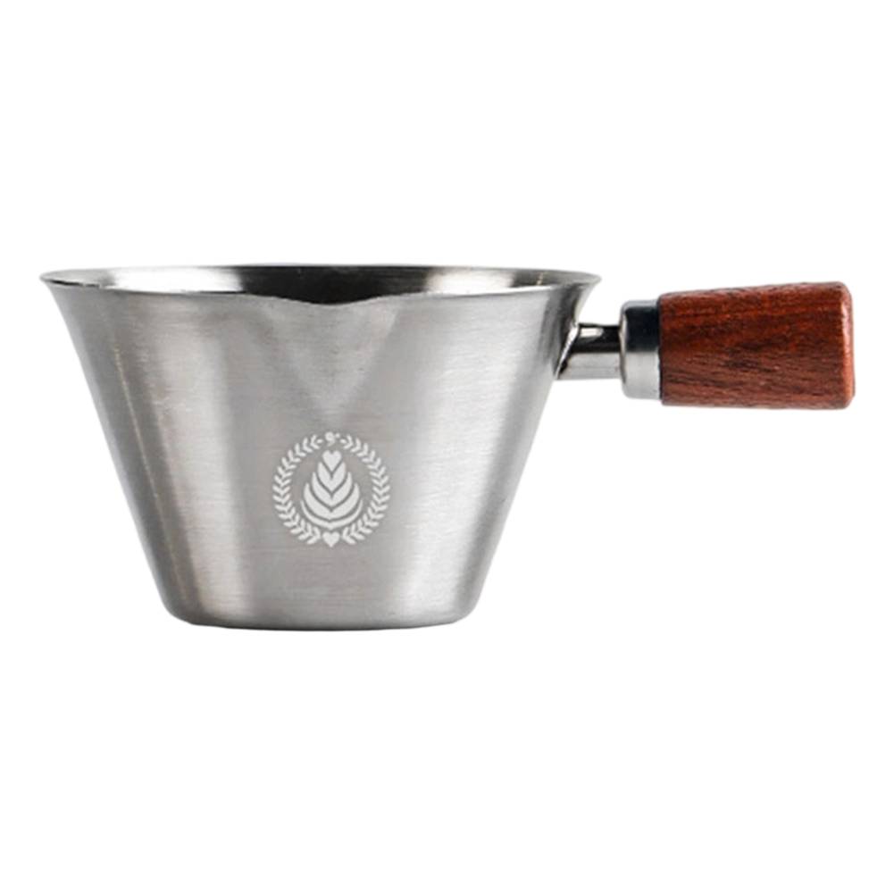 

Coffee Measuring Cup Stainless Steel Coffee Extract Cup Espresso Cup Italian Liquid Cup Coffee-Ounce Cup Milk-Jar Milk Cup 100m срібний