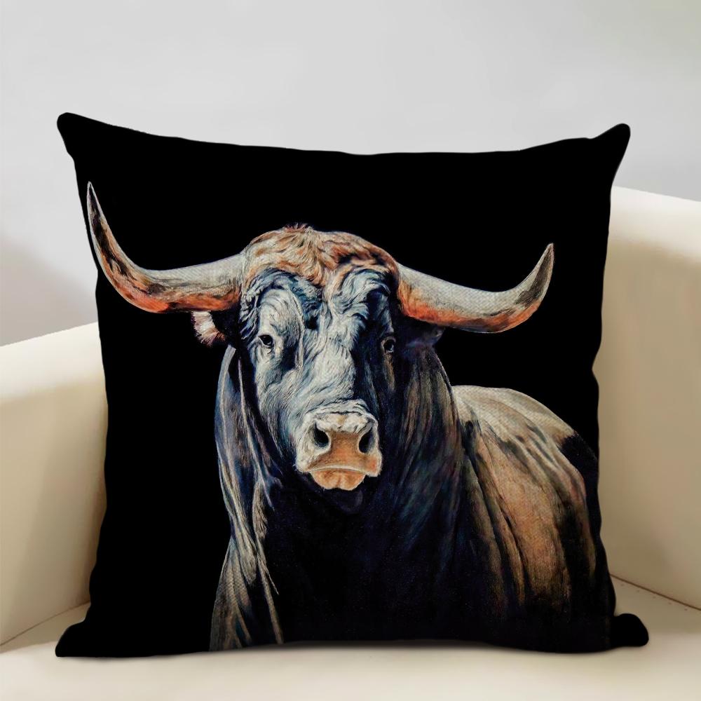 Animal Series Cushion Cover Nice Cow Sofa Decorative Pillow Cover Custom Pillow Case Outdoor Leisure Chair Waist Pillow Case