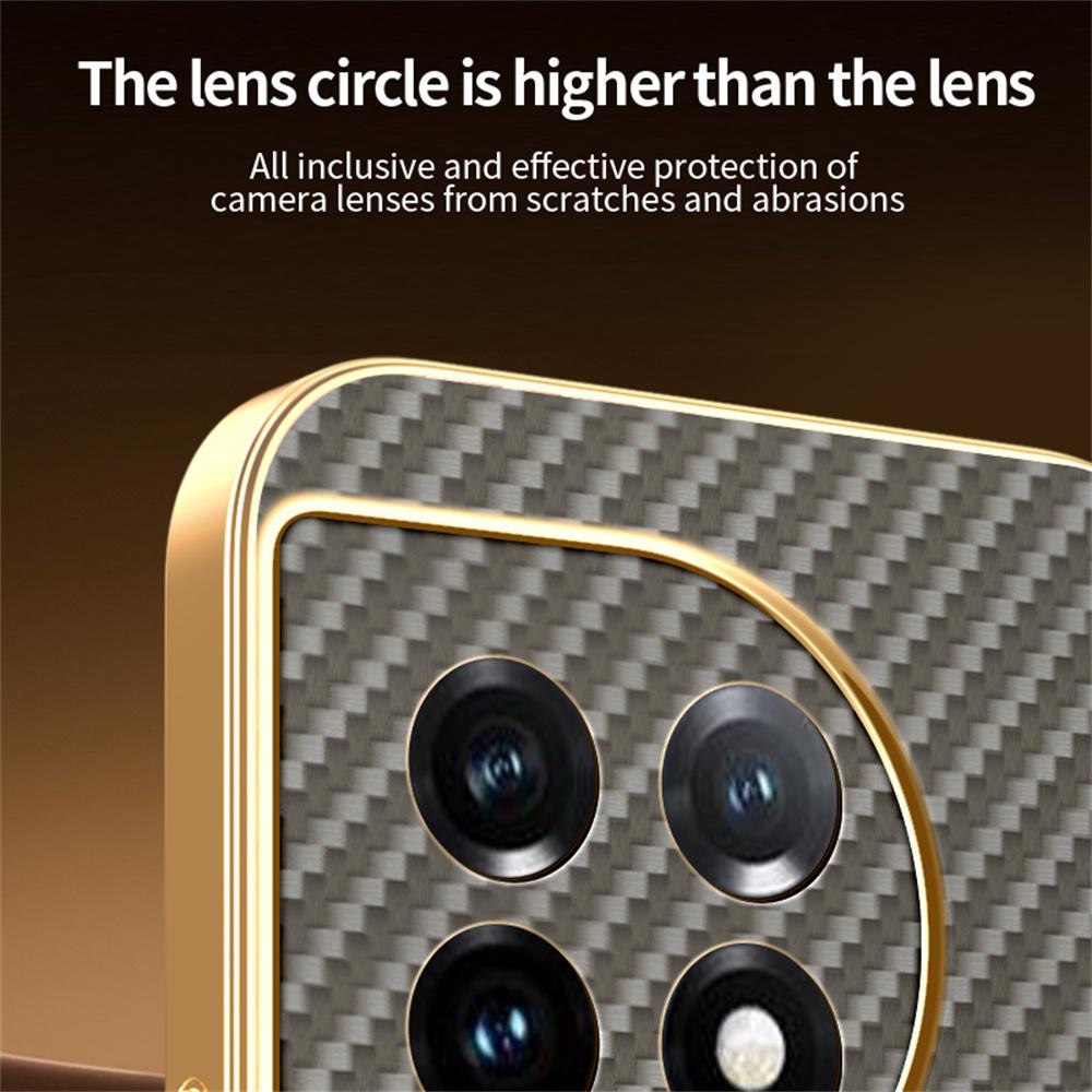For OnePlus 11 5G/11 Pro 5G Phone Case Carbon Fiber Textured Electroplated TPU Back Cover