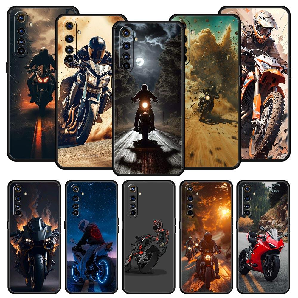 Moto Cross Motorcycle Sports Case For Realme 12 11 10 9 8 5G 7 6 GT5 GT3 GT2 Pro C21 C25 C35 For Realme GT Neo 2 3 3T 5 Cover