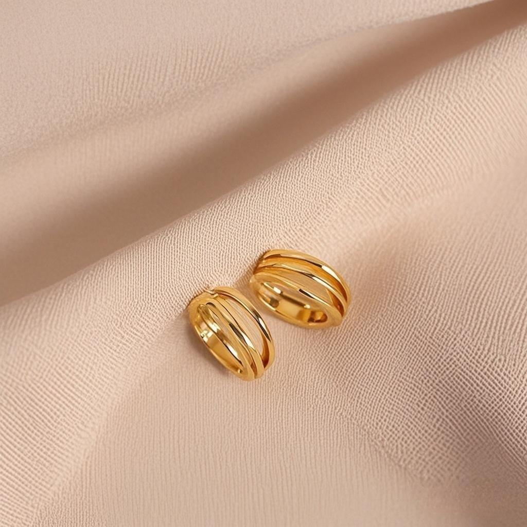 Rose Gold Earrings Female Earrings Senior Sense Niche Ear Jewelry Hypoallergenic Hoops