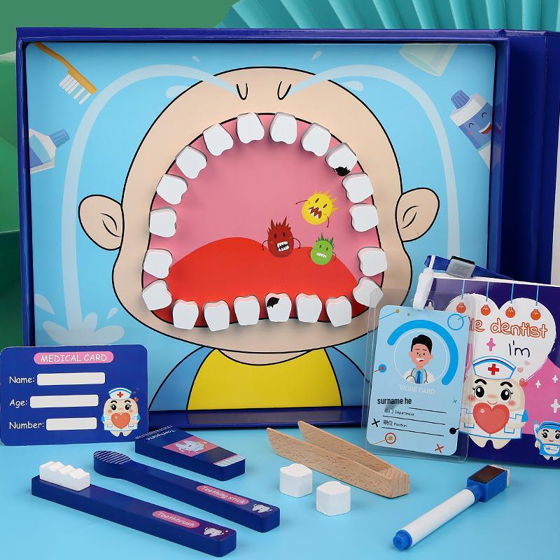 

Wooden Doctor Role-Play Set: Educational Dentist Toy for Kids