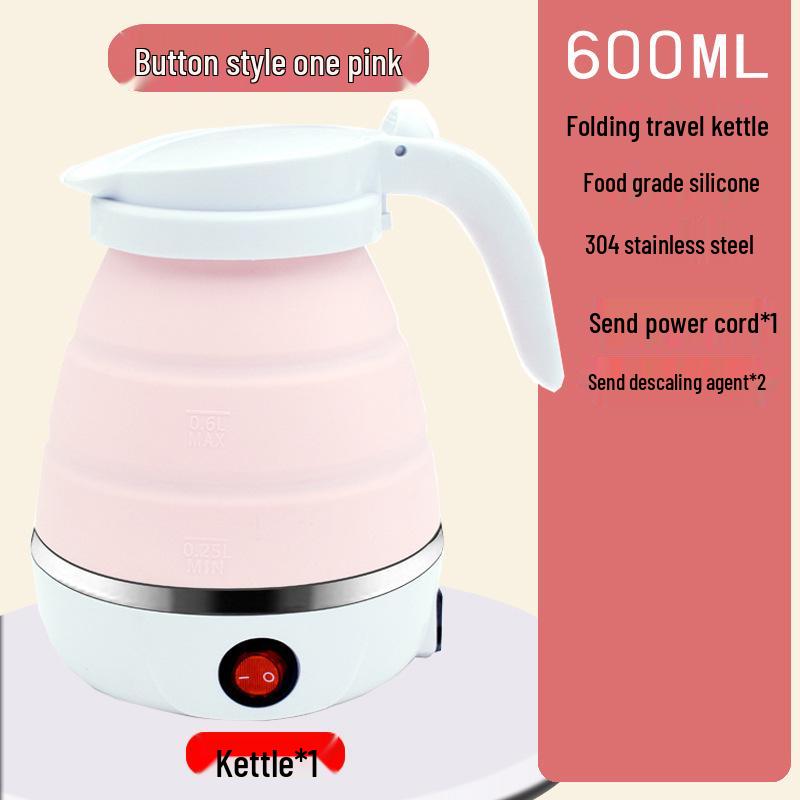 Portable Folding Silicone Electric Kettle with 304 Stainless Steel, Auto Power Off, Anti-Dry Burning - Ideal for Travel, Home, or Dorm Use