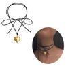 Heart Pendant Necklaces Small Heart Pendant Choker Love Necklaces Pendant Choker Alloy Material Jewelry for Girls Women