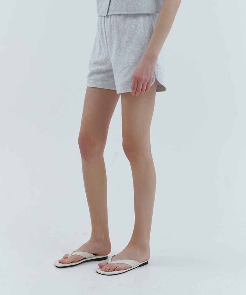 STEP AROUND Terry Half Pants_Light Gray