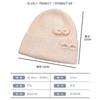 New double bow knitted hat women's autumn and winter sweet warm wool hat big head circumference show face small cold hat