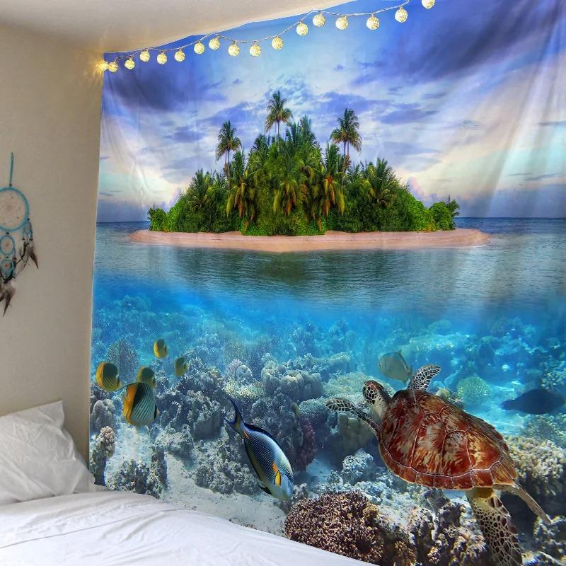 Декоративный гобелен с океанской акулой — фото 9