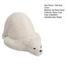 1/2Pcs Polar Bear Toilet Bolt Cover Resin White Bear Animal Figurine Waterproof Toilet