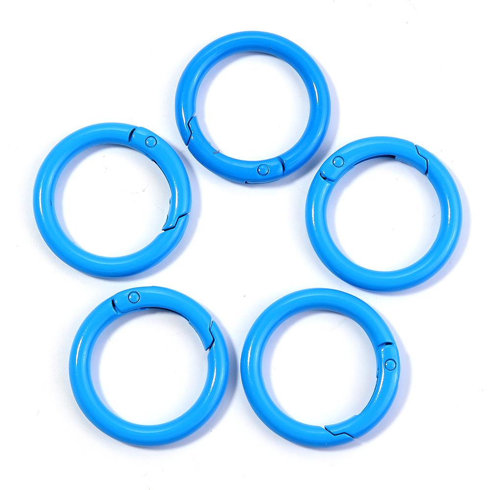 5-10Pcs Alloy O Ring Spring Clasps Openable Round Carabiner Keychain Clips Hook Dog Chain Buckle DIY Keyrings Jewelry Connectors