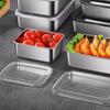 5 stainless steel lunch boxes with LIDS, freezer containers and food storage boxes, stackable, space-saving, suitable for picnic