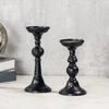 2 Stück Schmiedeeisen Kerzenhalter Kerzenständer Französisch Klassischer Kerzenhalter für Hochzeit Feiertag Filmen Kerzenhalter