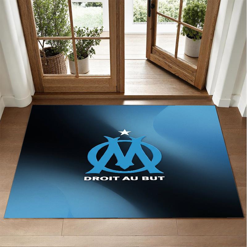 Olympique Lyonnais FC Design Crystal Velvet Rug Soft Decorative Mat for Bedroom Entrance