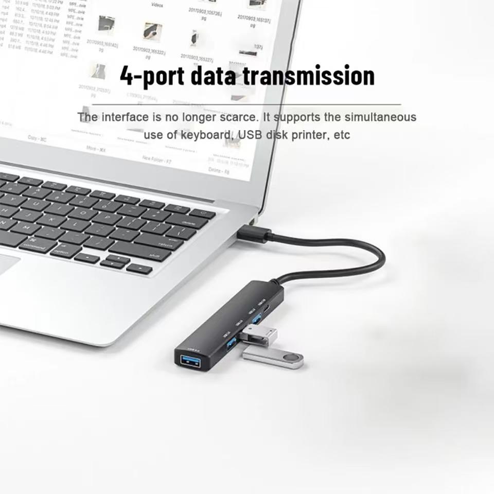 4 Port For HDD SSK USB HUB Type-C To Multi USB Splitter OTG Adapter For Macbook Xiaomi Huawei Cellphone Laptop Notebook Hard Driver USB 3.0 2.0