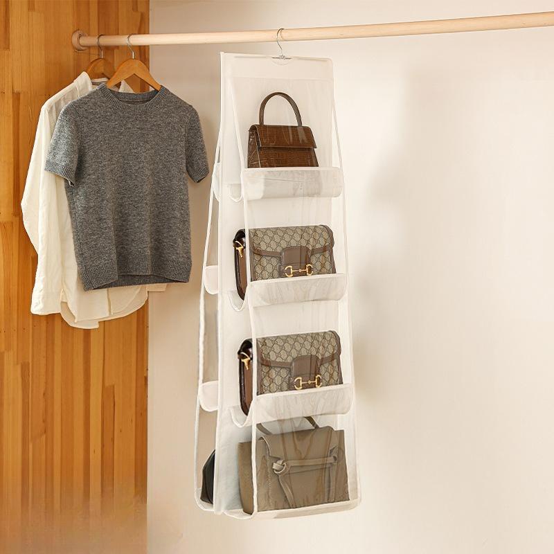 Hanging Bag for Storing Bags and Wardrobe Items Multi-layer Non-woven Fabric Dustproof Storage Bag for Household Use Bag Storage Bag
