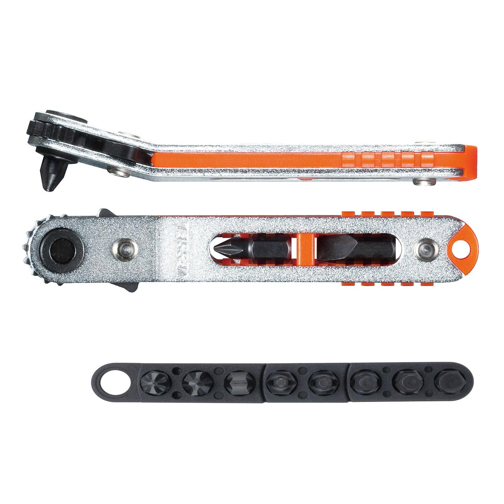 VESSEL Plate Ratchet Type Ultra-thin Screwdriver, Bent-Up TD-79