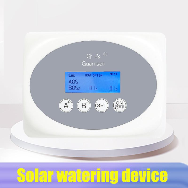 Double Pump Intelligent Drip Irrigation System Garden Water Pump Timer Solar Energy Potted Plant Automatic Watering Device