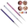 3pcs Nail Art Liner Brushes Nail Painting Drawing Design Brush Set (Marbling Handle)