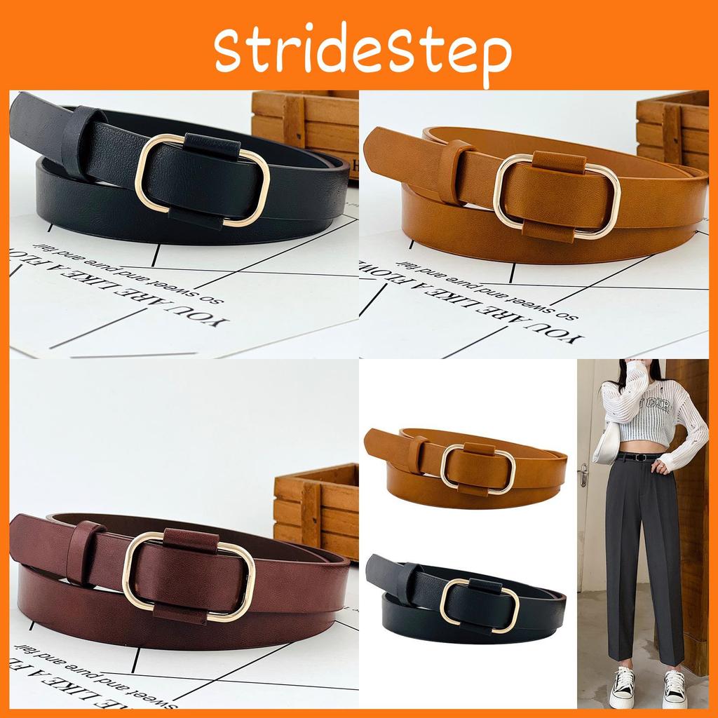 Leather Belt Girl Minimalist Decorative No Hole Adjustment Design Modern Elegant