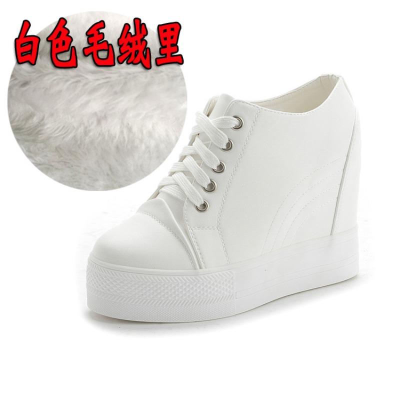 Autumn women's shoes new platform casual sports student shoes lace-up heel single shoes women