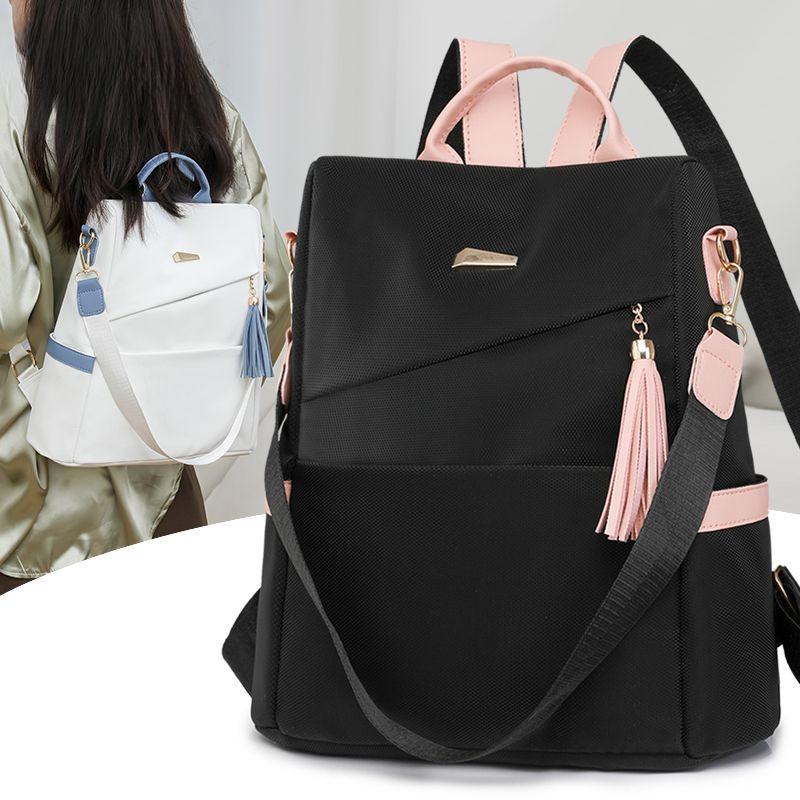 Women's Fashion Oxford Backpack Waterproof Commuter & Travel Bag Trendy Style for Work, Shopping