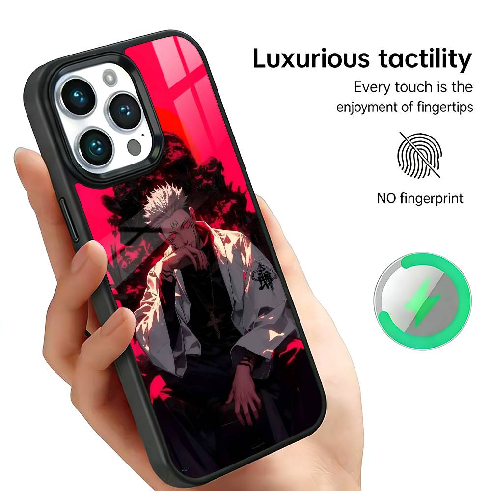 

R-Ryomen Sukuna J-Jujutsu K-Kaisen Phone Case For IPhone17 16 15 14 13 12 11 Plus Pro Max Plus Wireless Charger Cover Funda iPhone13PRO