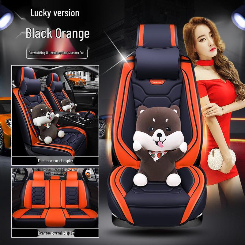 XDD Full Leather 9D Bodybuilding Car Seat Cushion - All-Season Sports Cover