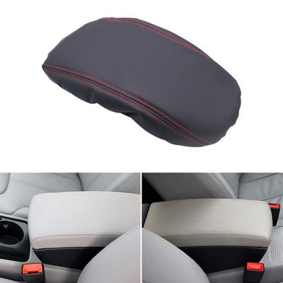 Černo-červená linka PU kůže s houbou Styling vozu Obložení krytu loketní opěrky středu pro VW Passat B6 2005 2006 2007 2008