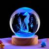 Veilleuse Boule de Cristal Hippocampe Coloré - Cadeau Parfait pour les Anniversaires d'Amis