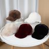 Women's Hat Solid Color Fluffy Faux Fur Baseball Hat Outdoor Women's Luxury Thick Thickened Cap Men Winter Warm Snapback Hats