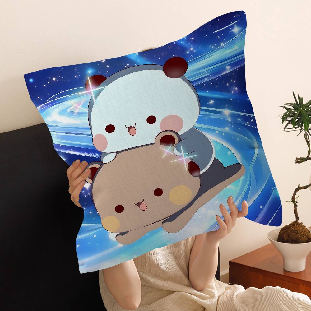 Bear Cartoon Kawaii DDudu BBubu Pillow Anime Pillow Sofa Bed Head Pillow Cover Cushion Cover 45x45 cm Fashion