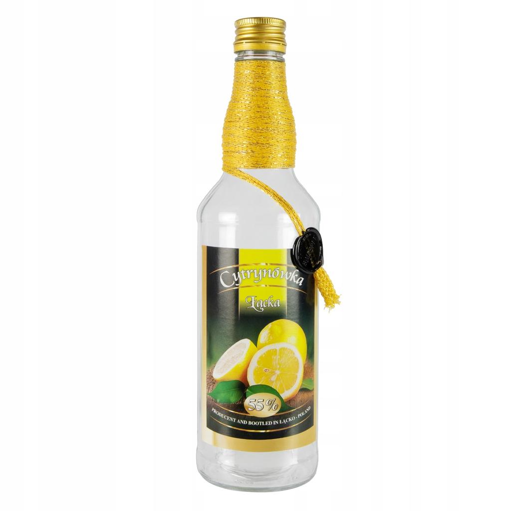 Butelka Ozdobna Cytrynówka Butelki Szklane Monopolowa 500Ml Na Cytrynówkę