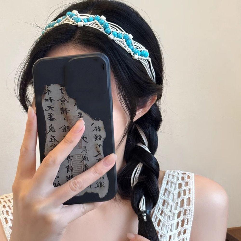 Woven Bohemia Hair Band Jeans Decor Ethnic Style Braided Headband Trendy Dress Waist Chain  Daily