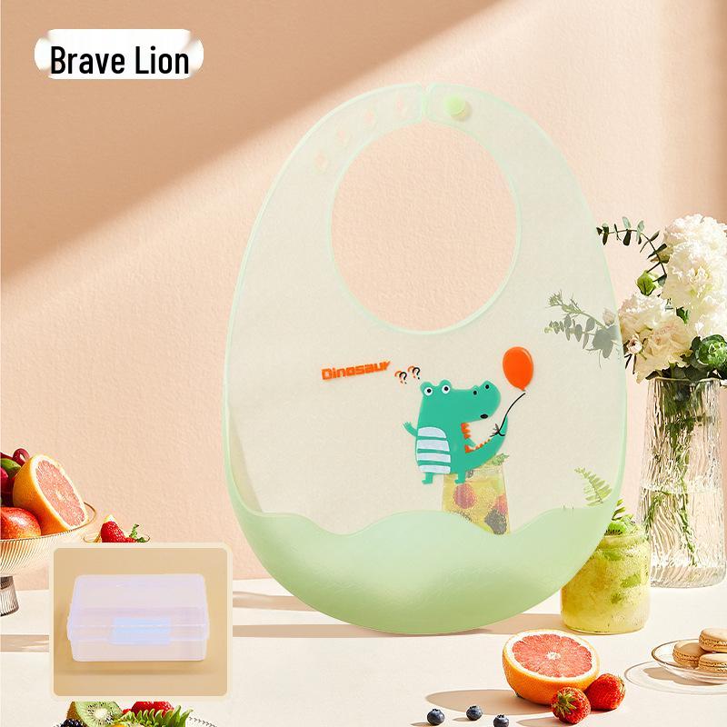 Ultra-Thin Waterproof Silicone Bib for Babies - Soft and Durable Drool and Food Catcher