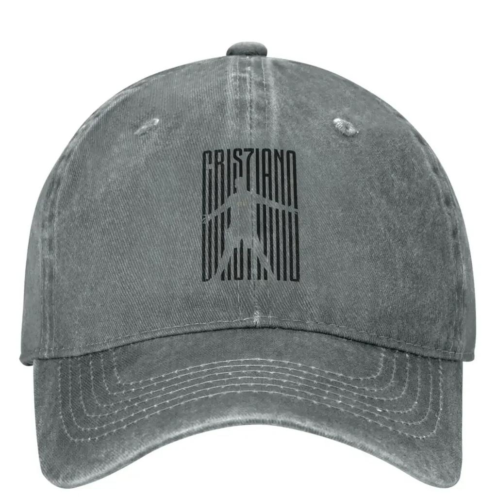 Cristianos Ronaldos CR7 Denim Baseball Cap Outdoor Sun Hip Hop Dad Hats Summer Couple Women Fashion Designer Baseball Caps