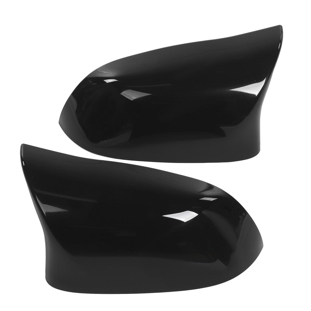 Par Sidobackspegelkåpa Trim Skyddsfodral Blank Svart Passar för X5 F15   X6 F16 2014 2018