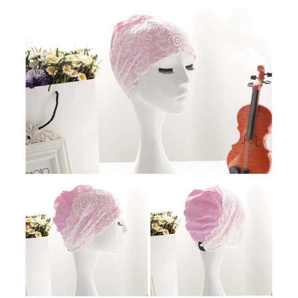 Long Hair Lace Swimming Cap Waterproof Bathing Cap Fashion Women Swim Cap Swim Pool