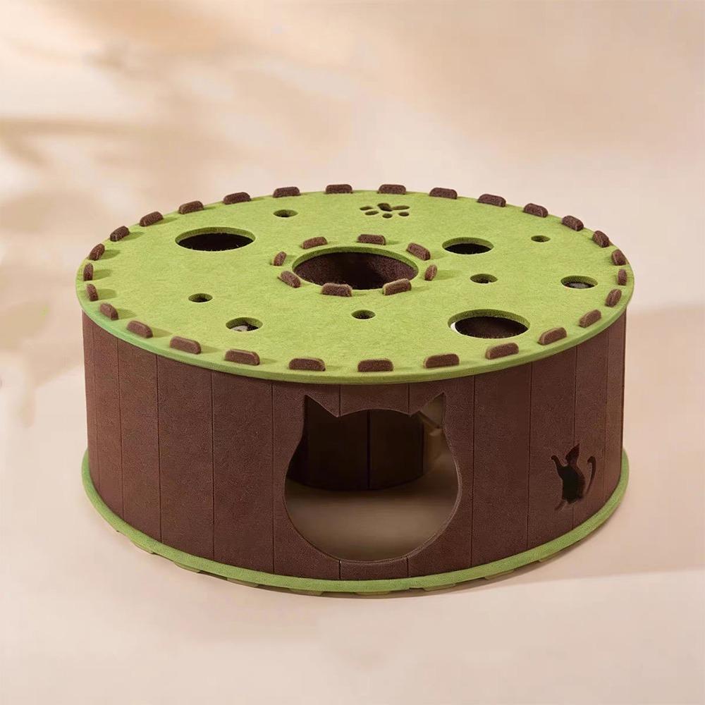 Breathable Cat Tunnel House Non-Shedding Scratching Board Cat Tunnel Play Center  Home Indoor