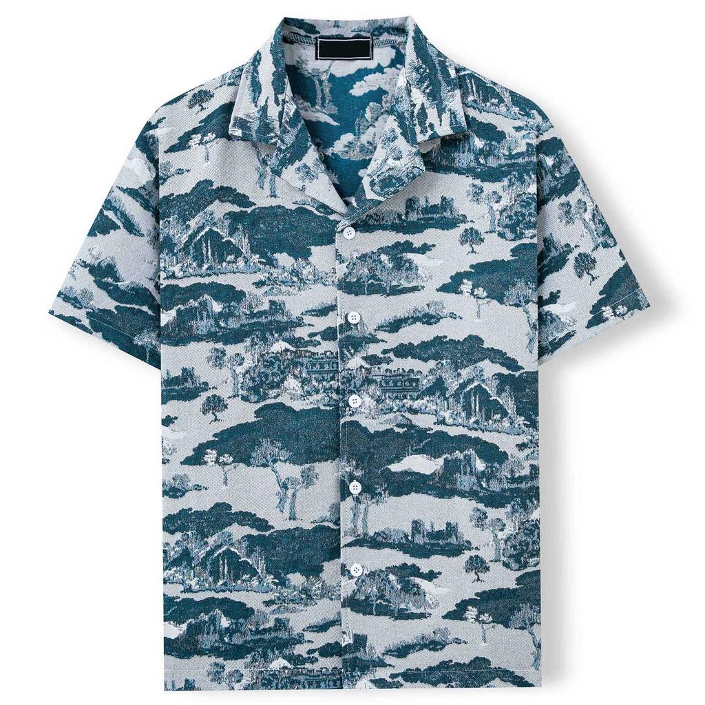 Men's Summer Casual Cuban Collar Short Sleeve Shirt