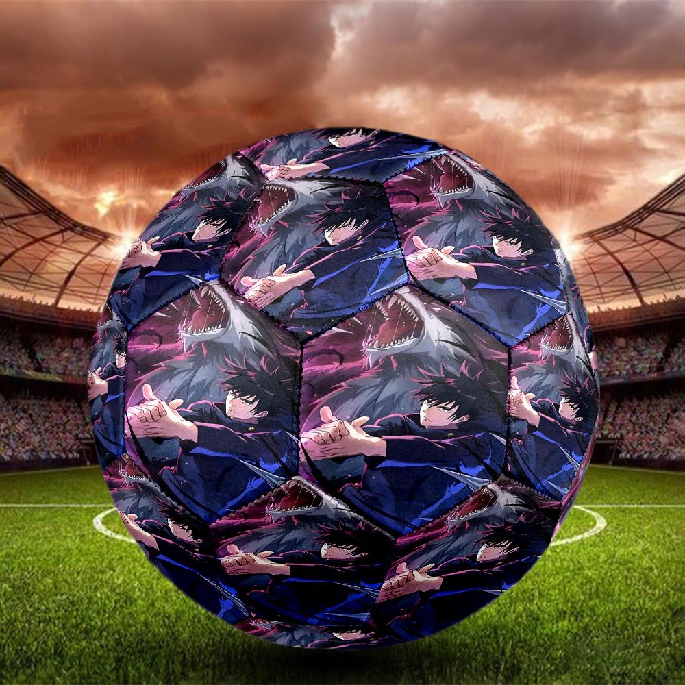 Jujutsu Kaisen Print Size 5 Soccer Ball, Standard Match Football for Sports Game and Team Practice, Ideal Gift for Soccer Fans